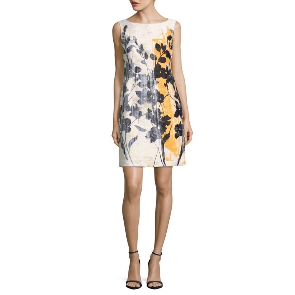 Lafayette 148 New York Faith Trellis Sleeveless Sheath Dress women's Size 2